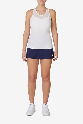 Fila Women's Essentials Racerback Mesh Tank, White - Large in Saudi Arabia