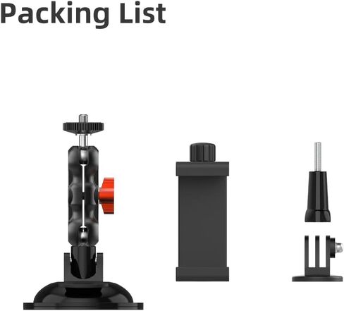 حامل 3 أكواب شفط للجيب، حامل نافذة الزجاج الأمامي الخارجي للسيارة متوافق مع DJI Pocket 3، Insta360 X4/X3، Action 4/3/2 والمزيد in Saudi Arabia