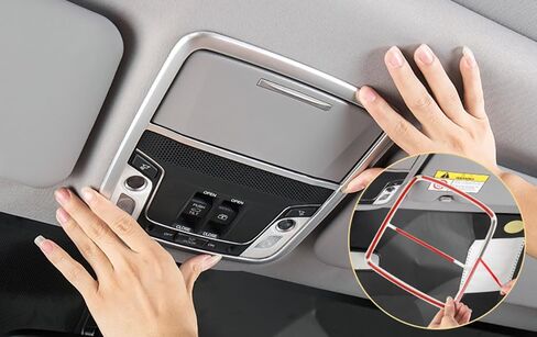 Car Accessories Fit for Honda CRV CR-V 2017-2021 ABS 1PC Car Front Reading Light Frame Style Decoration Trim（Carbon Fiber） in Kuwait