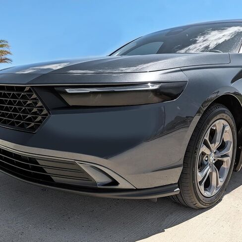 لون دخان الفينيل المقطوع مسبقًا من SlickMod للمصباح الأمامي Honda Accord 2023-2024 (4. علامة جانبية للمصابيح الأمامية، 20% دخان داكن) in Saudi Arabia
