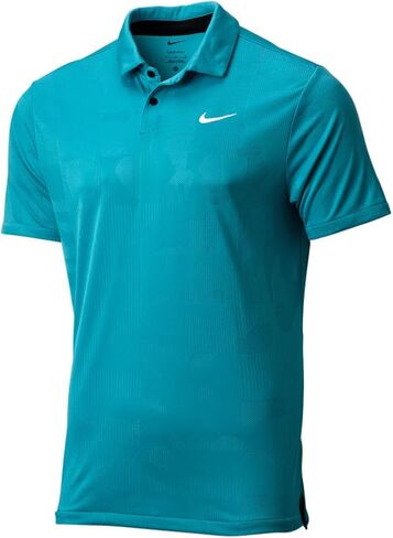 قميص بولو جولف Tour DriFit Jacquard للرجال من Nike، أزرق مخضر/أبيض، مقاس كبير in Saudi Arabia