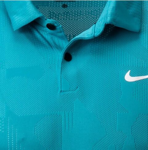 قميص بولو جولف Tour DriFit Jacquard للرجال من Nike، أزرق مخضر/أبيض، مقاس كبير in Saudi Arabia