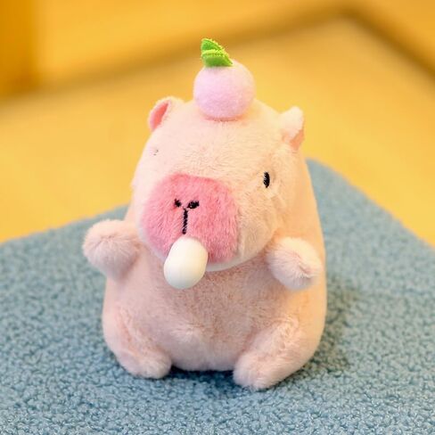Cartoon Capybaras Backpack Pendant Keychains for Women Men, 3.15x3.54x4.92 Inch Fruit Capybaras Key Charm Graduation Gift in Saudi Arabia