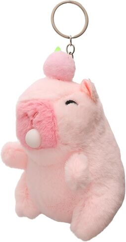 Cartoon Capybaras Backpack Pendant Keychains for Women Men, 3.15x3.54x4.92 Inch Fruit Capybaras Key Charm Graduation Gift in Saudi Arabia