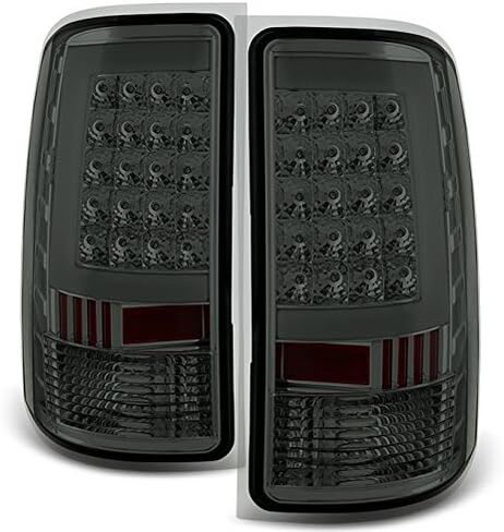 AKKON - For 07-14 GMC Sierra 1500 2500 3500HD Pickup Black Bezel Smoked Lens C-Shape LED Tail Brake Light in Saudi Arabia