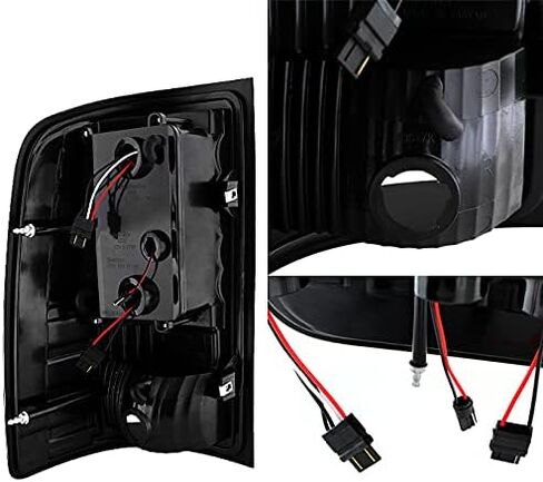 AKKON - For 07-14 GMC Sierra 1500 2500 3500HD Pickup Black Bezel Smoked Lens C-Shape LED Tail Brake Light in Saudi Arabia