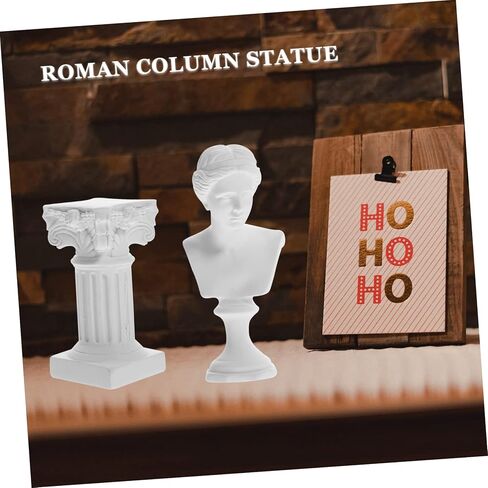 1Set Roman Column Character Statue Resin Greek Sculpture Home Decoration Greek Statue Decor Classic Greek Figurine Unique Resin Greek Character Ornament for Home Decor in Saudi Arabia