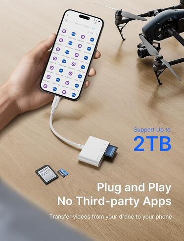 3-in-1 USB C SD Card Reader, JSAUX USB 3.0 Micro SD Memory Card Reader 2TB with Type-C Charging Port, Compatible with iPhone 16/16 Plus/16 Pro/16 Pro Max, Android, MacBook Pro/Air, Galaxy, iPad Pro in Saudi Arabia