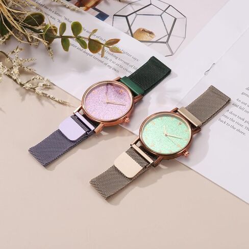 HARFINGTON Stainless Steel Mesh Watch Band Quick Release Metal Replacement Watch Strap with Magnetic Buckle for Men Women in Saudi Arabia