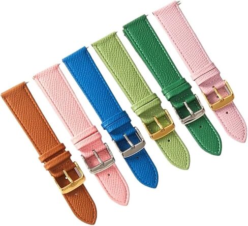 CongYi حزام من الجلد جلد العجل أزرق ملكي أخضر وردي أبيض 18 مللي متر 20 مللي متر 22 مللي متر 24 مللي متر حزام الملحقات in Kuwait