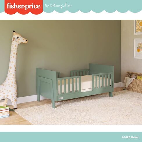 Evolur Fisher Price Iris 4-in-1 Convertible Crib in Vintage White Oak by Dream On Me, JPMA & Greenguard Gold Certified, Crafted from New Zealand Pine Wood in Kuwait