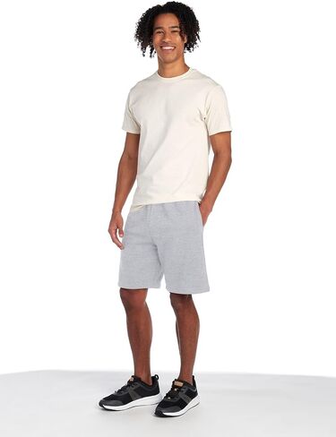 Jerzees Men's NuBlend Fleece Sweat Shorts, 9" Inseam, Jersey Lined Pockets, Inside Drawcord, Cotton Blend in Saudi Arabia