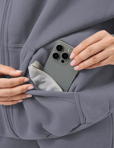 FAIABLE Womens Zip Up Hoodies with Pockets Oversized Sweatshirt Winter Long Sleeve Jackets Fleece Fall Outfits 2025 in Kuwait