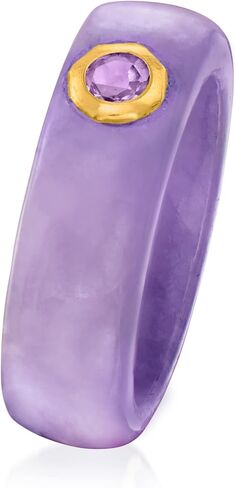 Ross-Simons Lavender Jade and .20 Carat Amethyst Ring With 14kt Gold in Saudi Arabia