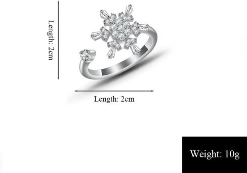 Season Statement Ring for Women Gold Maple Leaf Rotatable Silver Snowflake Stacking Ring Unique Autumn Winter Jewelry Gift in Saudi Arabia