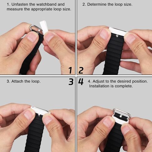 6pcs Watch Band Keepers, 14mm/16mm/18mm Silicone Watch Strap Retainer for Smart Sport Watchers Parts(White) in Saudi Arabia