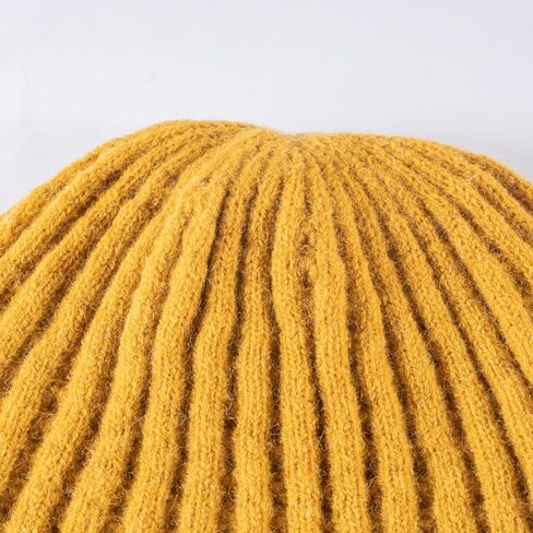 Thick Ribbed Knit Beanie Hats for Men and Women - Warm Winter Caps, Multi-Color Chunky Texture Skull Caps in Saudi Arabia