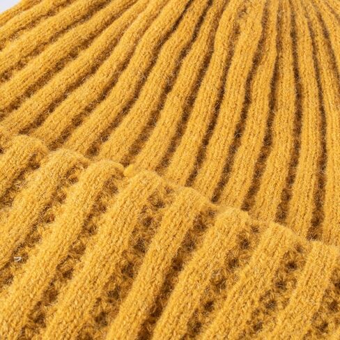 Thick Ribbed Knit Beanie Hats for Men and Women - Warm Winter Caps, Multi-Color Chunky Texture Skull Caps in Saudi Arabia