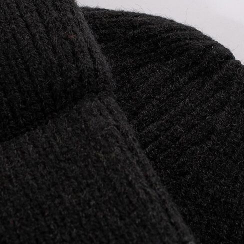 Thick Ribbed Knit Cuffed Beanie Hat for Cold Weather in Saudi Arabia