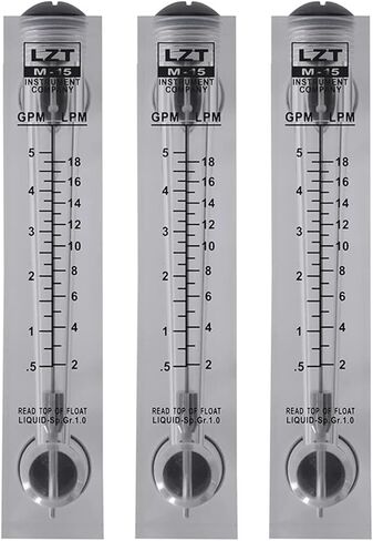 3pcs AB46-3X 0.5-5 GPM 2-18 LPM Water Flow Panel Mount Type Flowmeter in Saudi Arabia
