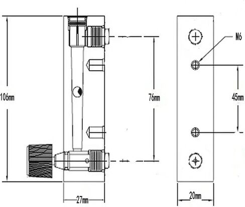 مقياس التدفق 6-600 مل في الدقيقة 0.1-1000 LPM دفع في 10 مم أكريليك LZM-6T لوحة الهواء N2 مقياس دوار غاز ثاني أكسيد الكربون مع صمام قابل للتعديل (DN800، 10MM PUSH IN_LZM-6T N2) in Saudi Arabia