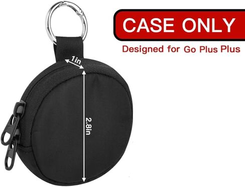 Carrying Case Compatible with Pokémon GO Plus + 2023, Portable Protective Case with Key Ring and Neck Strap, Small Nylon Storage Case for Nintendo Pokemon GO Plus +, Black in Kuwait