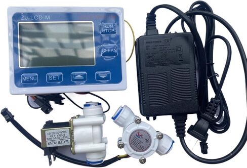 3/8 "Flow Sensor+Flow Meter Controller LCD Display+Soleniod Valve + Power Charger in Saudi Arabia