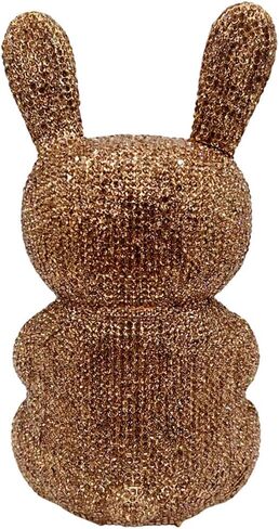 حقيبة سهرة نسائية لطيفة على شكل أرنب من حجر الراين حقيبة مسائية أنيقة على شكل حيوان كريستالي لامع محفظة ماسية كاملة لحفلة موسيقية in Kuwait