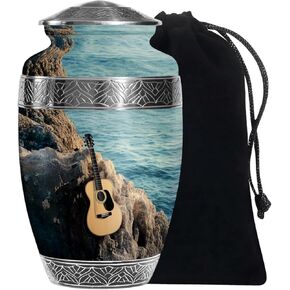 Guitar Cremation Urns for Ashes Adult Male and Female, Large Memorial Urn for Human Ashes Adult Dad, (Large Drop, 10 Inch) in Kuwait