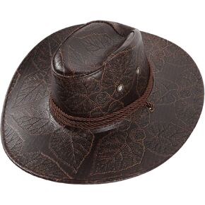 Veemoon Vintage Ethnic Western Hat for Summer Durable Cowboy Hat for Outdoor Activities Lightweight Easy to Carry present for Friends Family in Kuwait