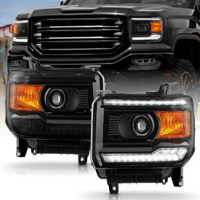 KEEKPO - For 2014-2015 GMC Sierra 1500 2015-2019 2500HD 3500HD Halogen w/o DRL Upgrade LED Tube Headlights Headlamps Set in Saudi Arabia