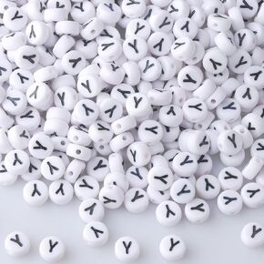 500pcs رسالة أنا الخرز ، وصنع المجوهرات DIY ، والخرز الأسطواني الأكريليك لأساور وملحقات الصداقة in Kuwait