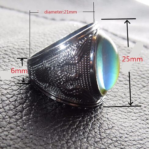 Mood Ring Changing Color for Adults Eagle Men Large Ring Antique Stainless Steel Vintage Statement Rings US size 11 12 13 in Kuwait