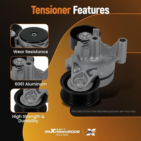 مجموعة شداد الحزام maxpeedingrods مع بكرة لفورد F-250 F-350 F-450 F-550 Super Duty 2003-2007، Excursion 2003-2005، E-350 2004-2010، E-450 Super Duty 2004-2010، V8 6.0L 1844538C1 in Saudi Arabia