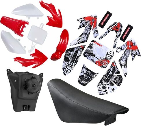 مجموعة عمل الجسم من بلاستيك ABS مع ملصقات رسومات ومقعد وخزان وقود الغاز لـ CRF50F XR50R CRF XR 50 SSR الصينية SSR 110cc 125cc Dirt Pit Bike (أزرق) in Saudi Arabia