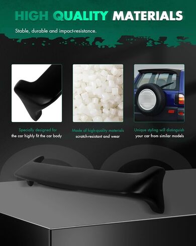 SCITOO ABS Spoiler for 1996-2000 for Toyota for RAV4 Trunk Spoiler Roof Kit، جناح سبويلر خلفي، طقم سبويلر خلفي للسيارة (أسود غير لامع) in Saudi Arabia