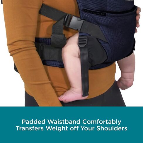 Contours Baby Carrier Newborn to Toddler | Journey 5 Position Convertible Easy-to-Use Baby Carrier with Pockets for Men and Women, Face in, Face Out, Front, Back & Hip (8-45 lbs) - Carbon Gray in Kuwait