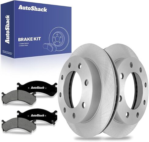 AutoShack Front Brake Rotors Premium Ceramic Brake Pads | Replacement for Chevrolet Express 2500 Suburban 2500 Silverado 1500 HD Classic GMC Savana 2500 Yukon XL 2500 Hummer H2 | 6-PC Brake Kit in Saudi Arabia
