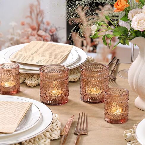 20 قطعة من حوامل شموع العنبر المتنوعة من Volens، حامل شموع زجاجي كبير وحامل شموع ضوء الشاي لقطع مركزية لطاولات الزفاف، وديكورات حفلات العنبر، وديكور المنزل in Kuwait