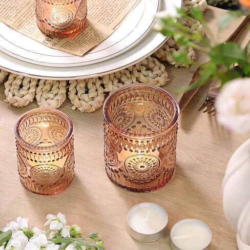 20 قطعة من حوامل شموع العنبر المتنوعة من Volens، حامل شموع زجاجي كبير وحامل شموع ضوء الشاي لقطع مركزية لطاولات الزفاف، وديكورات حفلات العنبر، وديكور المنزل in Kuwait