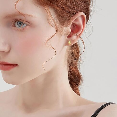 Minimalist Tiny Airplane Cartilage Stud Earrings for Women Teen Girls Stainless Steel Hypoallergenic Cute Aircraft Small Barbell Screw Back Tragus Post Fashion Piercing Earring Birthday Holiday in Kuwait
