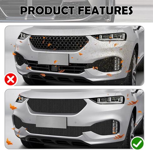 40x13" Car Grill Mesh for Bumper,Cuttable Metal Mesh Grill with 6mm Honeycomb Meshes Eyelets for Blocking Stones/Branch,Aluminum Alloy Car Metal Meshes Screen Grille Inserts (6mm Hexagonal) in Saudi Arabia