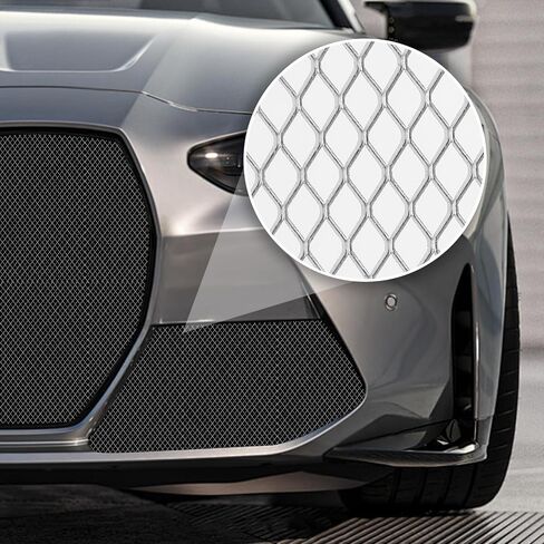 40x13" Car Grill Mesh for Bumper,Cuttable Metal Mesh Grill with 6mm Honeycomb Meshes Eyelets for Blocking Stones/Branch,Aluminum Alloy Car Metal Meshes Screen Grille Inserts (6mm Hexagonal) in Saudi Arabia