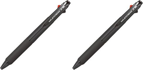 Uni Ballpoint Pen Jetstream 3 لون أحمر ، حبر أزرق 0.7 مم ، أسود شفاف (SXE340007T.24) in Kuwait