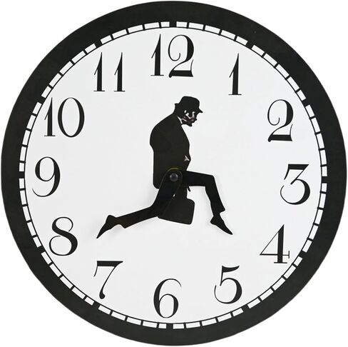 ساعة وزارة السخيفة للمشي الصامت، ساعة حائط للمشي السخيفة مقاس 12 بوصة، ساعة حائط مثيرة للاهتمام لغرفة النوم وغرفة المعيشة والمطبخ، هدية مبتكرة لديكور المنزل (أسود) in Kuwait