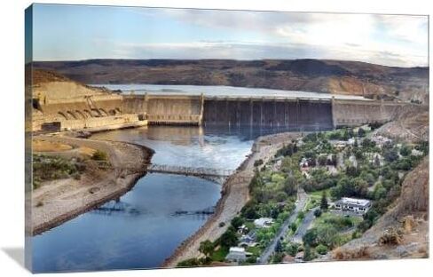 لوحة فنية جدارية من القماش من Grand Coulee Dam بانورامية مقاس 20 × 13 بوصة in Saudi Arabia