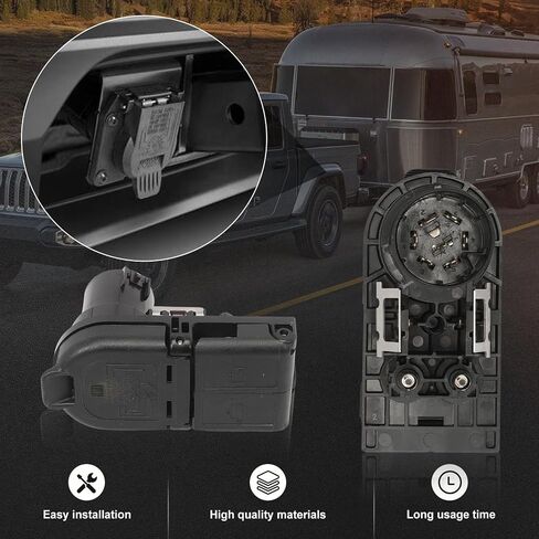 Trailer Hitch 7 Pin Dual Camera Receptacle for 2020-2022 Yukon Sierra Tahoe Silverado Suburban 13526856 Trailer Plug Tow Vehicle Electrical in Saudi Arabia