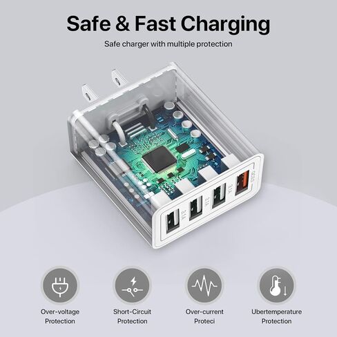 Universal Travel Adapter with USB C, International Power Plug Adapter All in One Worldwide Travel Adapter Power Converters Wall Charger AC Power Plug Adapter USB Type C Charger for USA EU UK AUS in Saudi Arabia