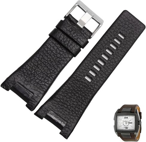 For Diesel DZ1216 DZ1273 DZ4246 DZ4247DZ287 wrist straps black brown Genuine leather watchband 32 * 17mm Dedicated men bands in Saudi Arabia