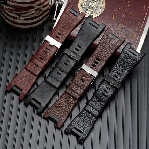 For Diesel DZ1216 DZ1273 DZ4246 DZ4247DZ287 wrist straps black brown Genuine leather watchband 32 * 17mm Dedicated men bands in Saudi Arabia